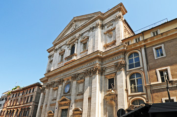 Fototapeta na wymiar Roma, la chiesa di San Carlo ai Catinari