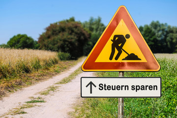 Schild 255 - Steuern sparen