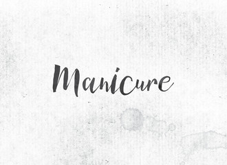 Manicure Concept Painted Ink Word and Theme