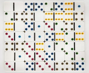 white dominoes from above