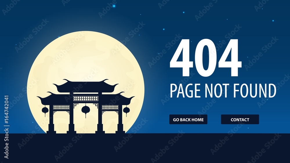 Fototapete 404 error. page not found. ui ux template for website. vector illustration.