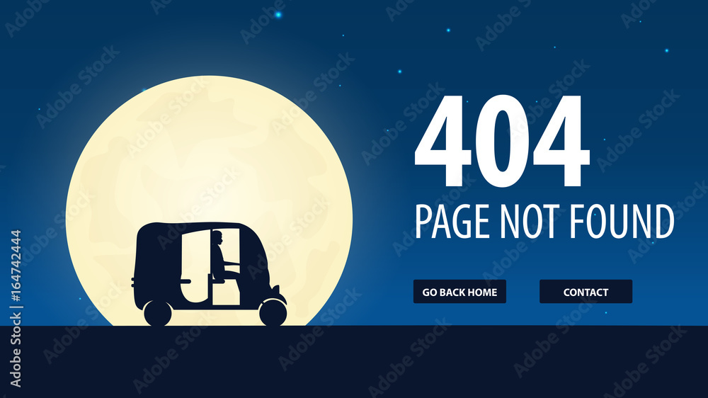 Fototapete 404 error. page not found. ui ux template for website. vector illustration.