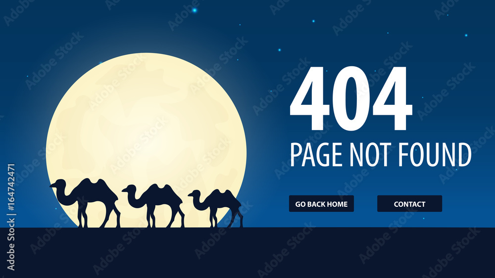 Fototapete 404 error. page not found. ui ux template for website. vector illustration.