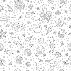 Sea animals pattern