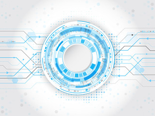 Obraz premium Abstract circuit communication concept. Background with various computer technology and engineering elements. Digital vector illustration eps 10