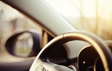 Background with the dashboard of the car