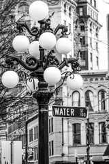 The street lanterns at Vancouver Gastown - the historic district