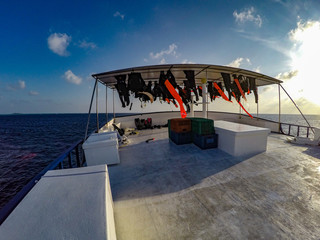 Divegear hanging to dry