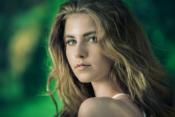Naklejka premium beautiful curly hair