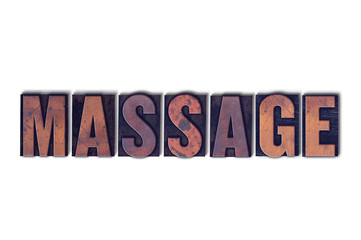 Massage Concept Isolated Letterpress Word