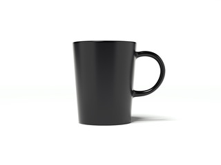 Black blank cup. 3d rendering
