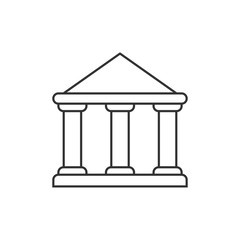 Government building outline icon