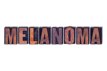 Melanoma Concept Isolated Letterpress Word