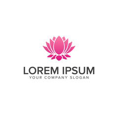 Beautiful lotus flower symbol. logo design concept template