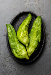 Fresh peruvian Latin American vegetable - Caigua - Cyclanthera pedata