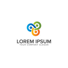 Friendship, Teamwork, Connectivity logo template
