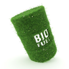 3D rendering barrel of biofuels