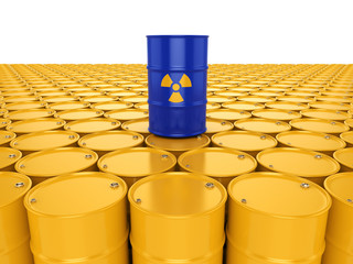 3D rendering radioactive barrels © apopium