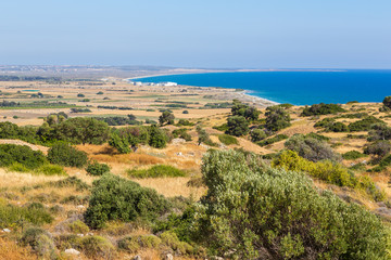 Fototapeta na wymiar Sea view from the city Kourion, Cyprus
