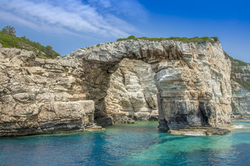 Fototapeta na wymiar Kamara - Tripitos Arch - Paxos Island – Greece