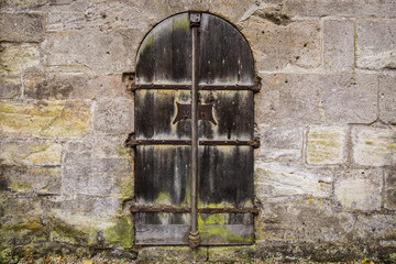 Cellar door in the monastery