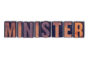 Minister Concept Isolated Letterpress Word