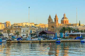 Traditional old fishing village Marsaxlokk in Malta