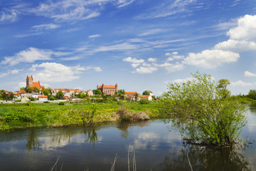 Obraz premium malowniczy krajobraz Gniewu w północnej Polsce 