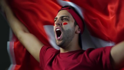 Swiss Guy Waving Switzerland Flag