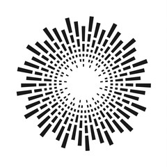 Obraz premium Circle bursting background. Creative geometric pattern. Vector abstract background.