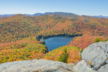 Fototapeta premium Pond Nestled In A Colorful Landscape