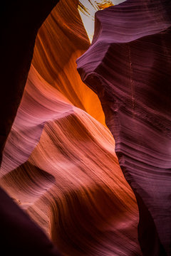 Narrow passage in the Lower Antelope Canyon