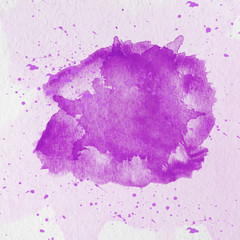 Abstract colorful watercolor stain. Grunge element for paper design