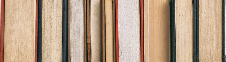 Vintage books detail texture - banner