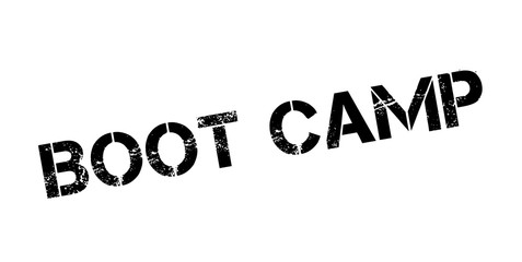 Boot Camp rubber stamp. Grunge design with dust scratches. Effects can be easily removed for a clean, crisp look. Color is easily changed.