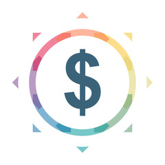 buntes Symbol - Dollar Währung