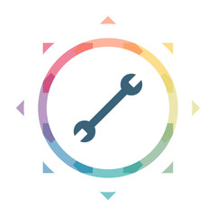 buntes Symbol - Schraubenschlüssel