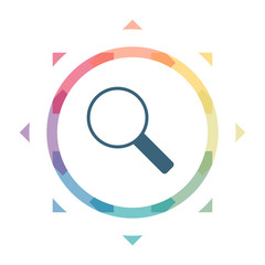 buntes Symbol - Lupe