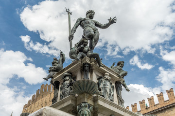 Fototapeta na wymiar fountain of Neptune bologna