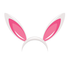 Easter bunny ears mask vector illustration