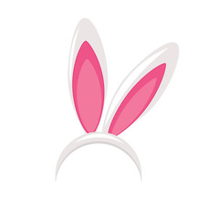 Easter bunny ears mask vector illustration