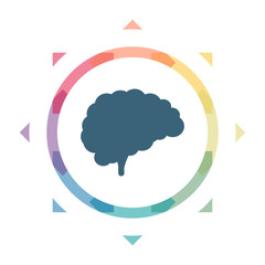 buntes Symbol - Gehirn kreativ