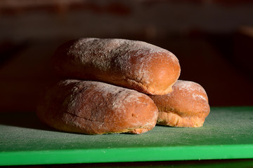 French Rolls Against a Dark Background