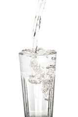 glass water with water beeing droped