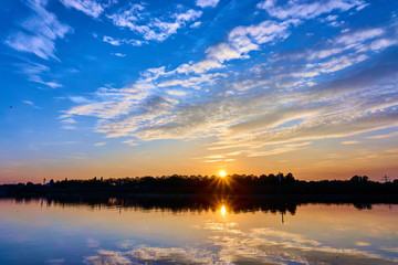 Beautiful  sunset landscape