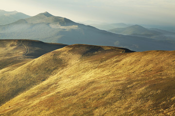 Fototapeta premium Bieszczady National Park near Wolosate village. Poland