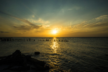 Sunset on Tropical Beach 