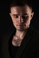 Obraz premium Stylish, handsome portrait of a young man