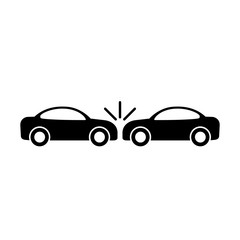 Obraz premium Car crash icon, vector isolated simple illustration. Side view