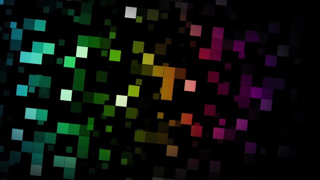 Colorful cubes Shine and Fade Background Loop